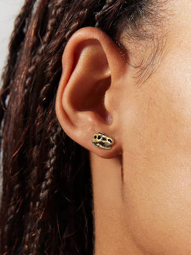 U7 Dragon Earrings Stainless Steel/18K Gold/Black/S925 Sterling Silver Hoop Earrings for Men Women, Personalized Punk Rock Huggie Earrings, Hypoallergenic - Image 3